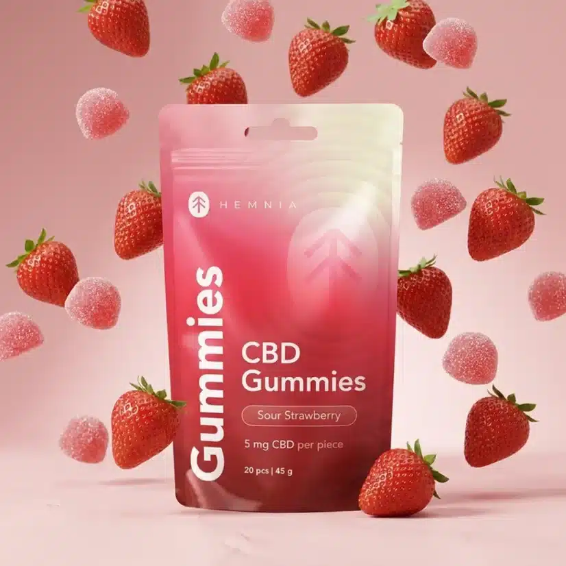 CBD Gummies, Strawberry, 100 mg CBD, 20 pcs x 5 mg, 45 g - Image 4