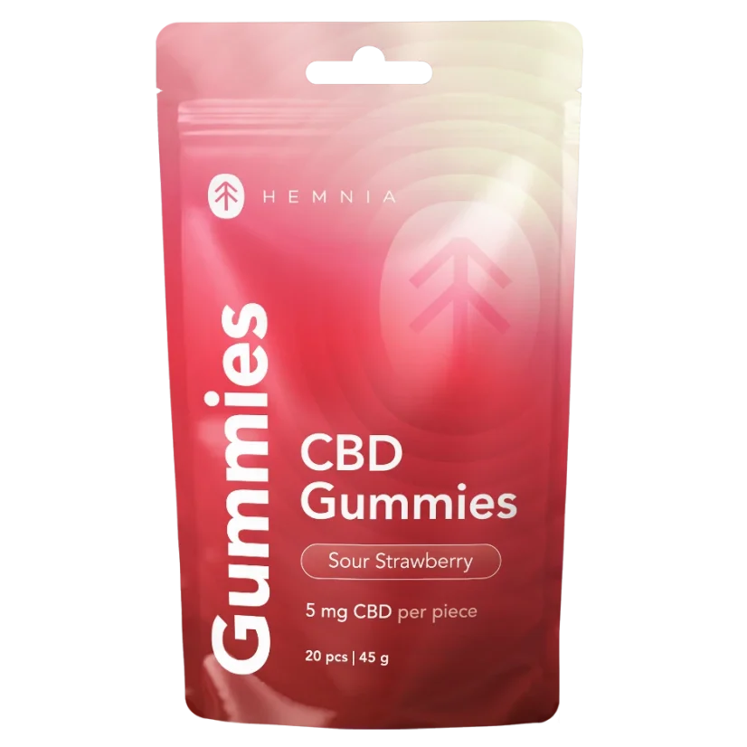 CBD Gummies, Strawberry, 100 mg CBD, 20 pcs x 5 mg, 45 g - Image 2
