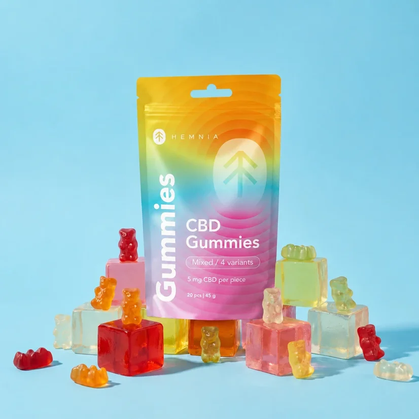 CBD Gummies Bears, Cherry, Kiwi, Pineapple, Strawberry, 100 mg CBD, 20 pcs x 5 mg, 45 g