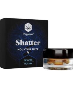 Mountain River Shatter Extract 58% CBD, 1 g