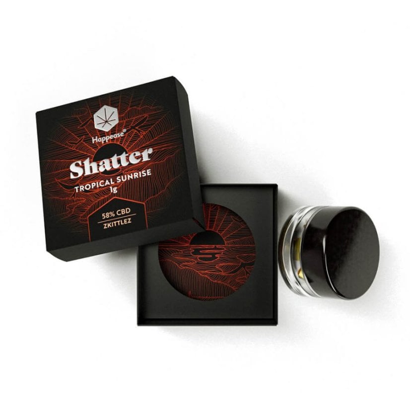 Tropical Sunrise Shatter Extract 58% CBD, 1 g – foto 4