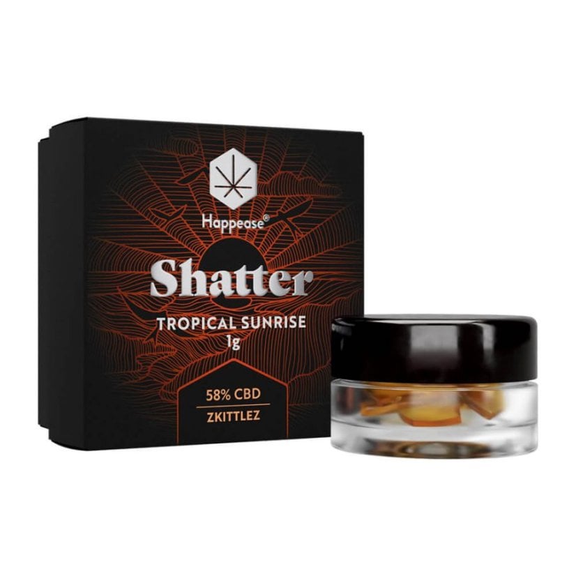 Tropical Sunrise Shatter Extract 58% CBD, 1 g