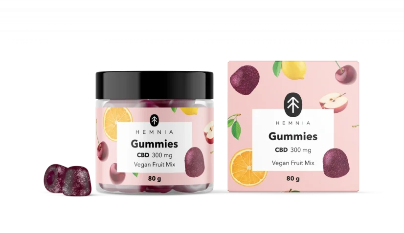 CBD Vegan Gummies, Fruit Mix, 300 mg CBD, 30 pcs x 10 mg, 80 g