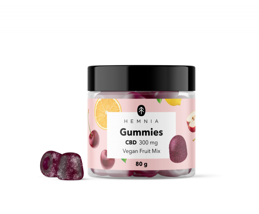 CBD Vegan Gummies, Fruit Mix, 300 mg CBD, 30 pcs x 10 mg, 80 g – foto 2