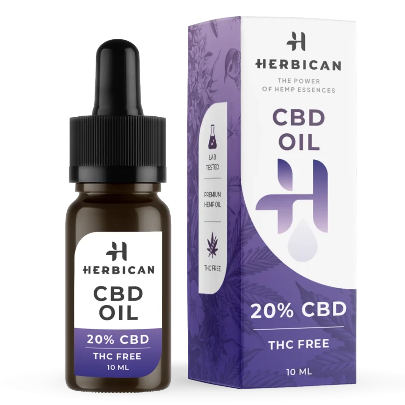 CBD Oil 20% THC Free, 2,000 mg, 10 ml