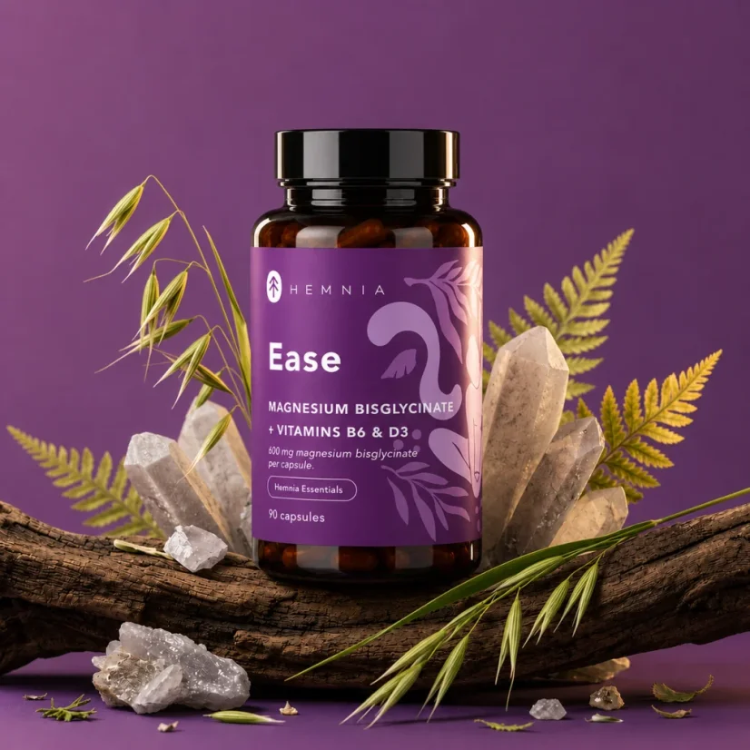 Ease, Magnesium bisglycinate, vitamins D3 and B6, 90 capsules – foto 2