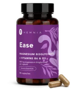 Ease, Magnesium bisglycinate, vitamins D3 and B6, 90 capsules